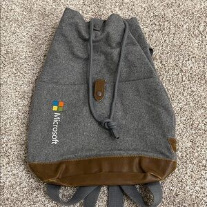 Microsoft Gray and Brown Knapsack